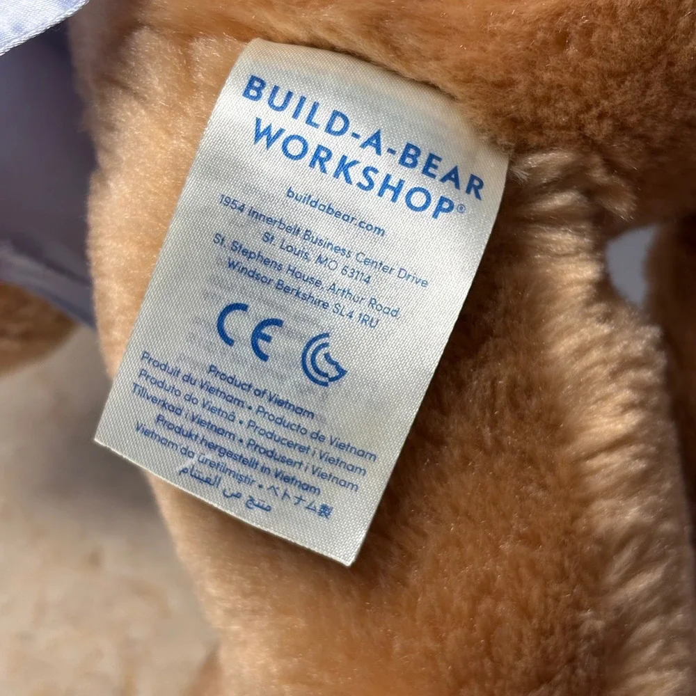 Build-A-Bear Workshop Bunny Rabbit Plush‎ in Purple Fireworks Dress Outfit Sound